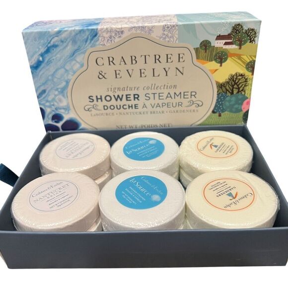 Crabtree & Evelyn Signature Collection Shower Steamer Tablets ~ Box of 12 Gift - Picture 1 of 4